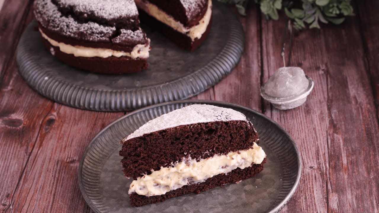 TORTA NERA: Semplice, Morbida con crema al mascarpone 😋La torta perfetta, si scioglie in bocca 🍰