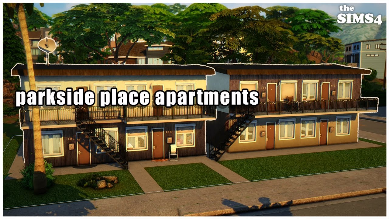 parkside place apartments | the sims 4 speed build + cc list