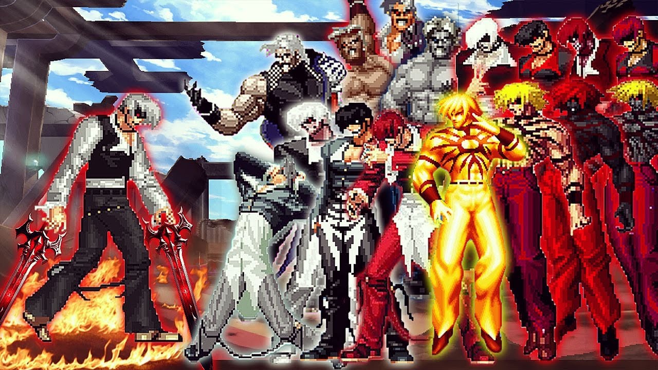 [KOF Mugen] Dimensity Vs Super Orochi, WF Iori Yagami, Red Flame Iori Yagami, Bosses Rugal | 1 Vs 16