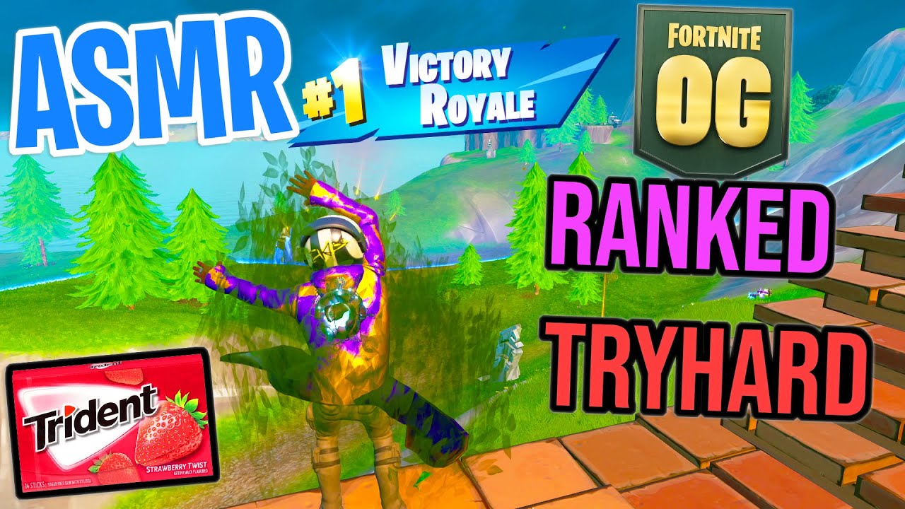 ASMR Gaming 🤩 Fortnite OG Ranked Tryhard! Relaxing Gum Chewing 🎮🎧 Controller Sounds + Whispering 💤