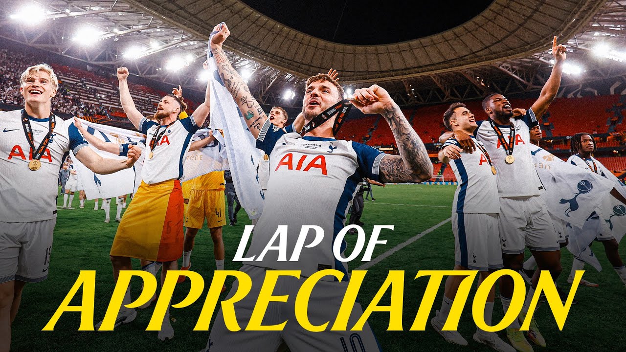 TOTTENHAM HOTSPUR EUROPA LEAGUE WINNERS END OF SEASON LAP OF APPRECIATION | LIVE
