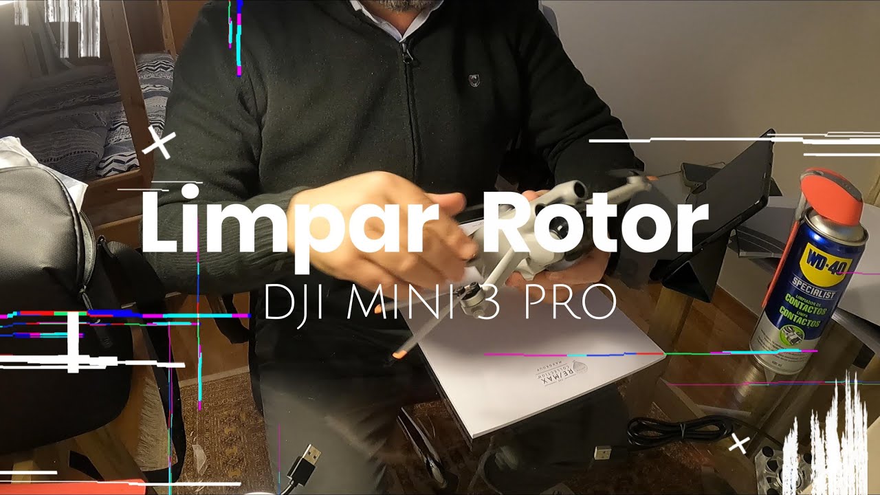 WD-40 Especial Contactos para Limpar rotores Drone DJI Mini 3 Pro em casa 