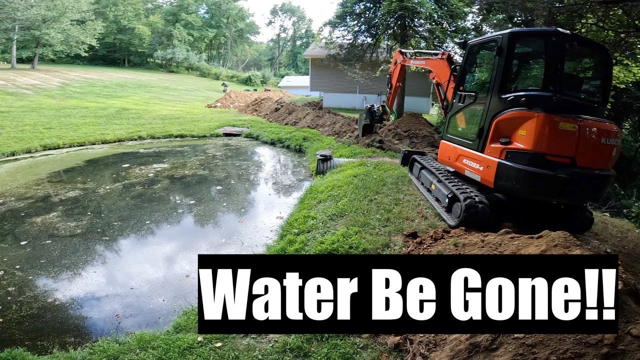 Foundation Drain Install with Kubota KX033 and Steelwrist X04 Tiltrotator