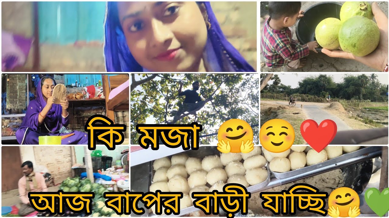 প্রতিটি মেয়েই পছন্দ করে বাপের বাড়ীতে গিয়ে বেড়াতে🤗🥰✅✅#vlog #banglavlog 