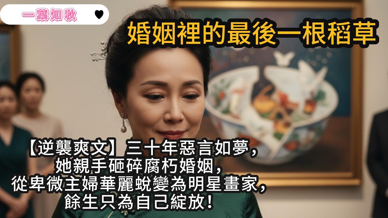 【逆襲爽文】三十年惡言如夢，她親手砸碎腐朽婚姻，從卑微主婦華麗蛻變為明星畫家，餘生只為自己綻放！#虐戀 #一口氣看完 #爽文