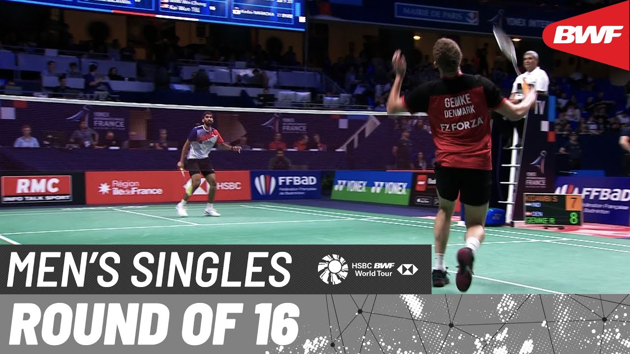 YONEX French Open 2022 | Kidambi Srikanth (IND) vs. Rasmus Gemke (DEN) | R16