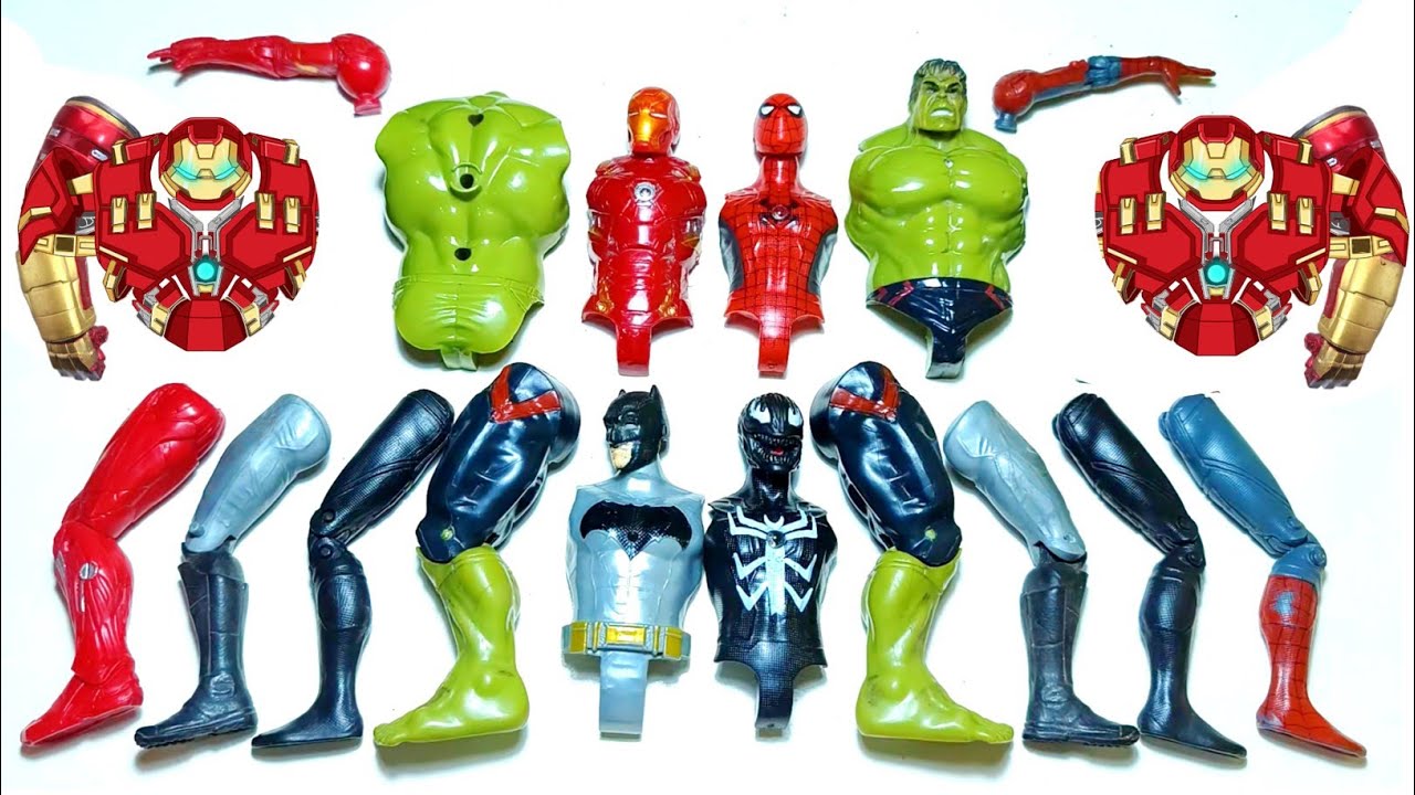 Avengers Superheroes Action Figures, Spiderman, Venom, Hulk, Batman, Ironman