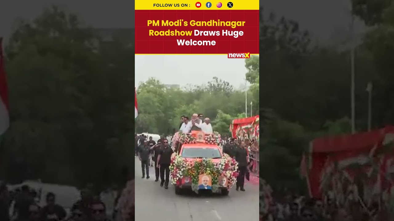 PM Narendra Modi's Roadshow in Gandhinagar Marks Start of Gujarat Urban Growth Celebrations