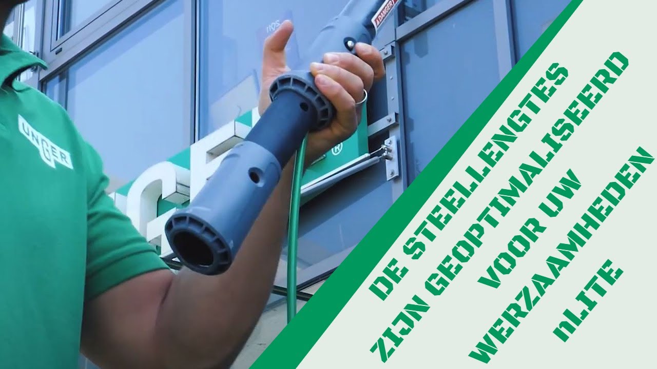 Watergeleidende telescoopstang nLITE | De steellengtes zijn geoptimaliseerd voor uw werkzaamheden