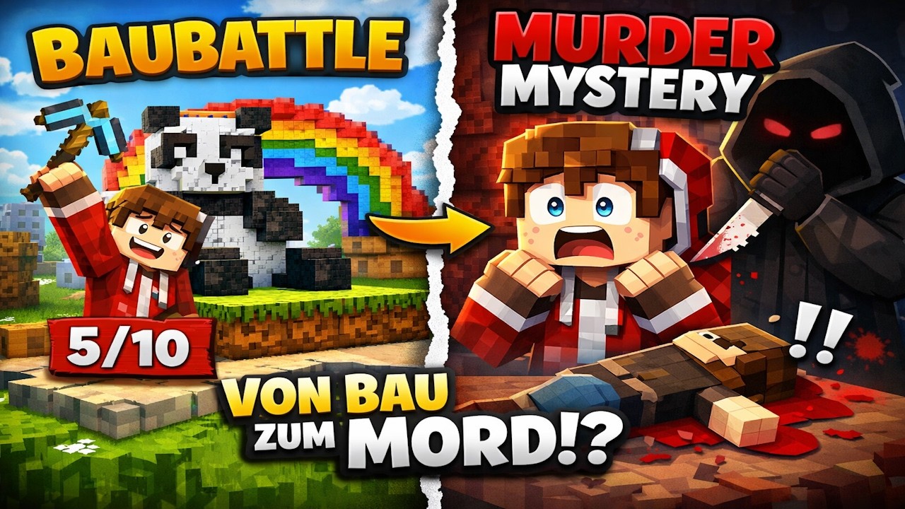 EXTREMES Baubattle… und dann eskaliert Murder Mystery 😳 | Minecraft