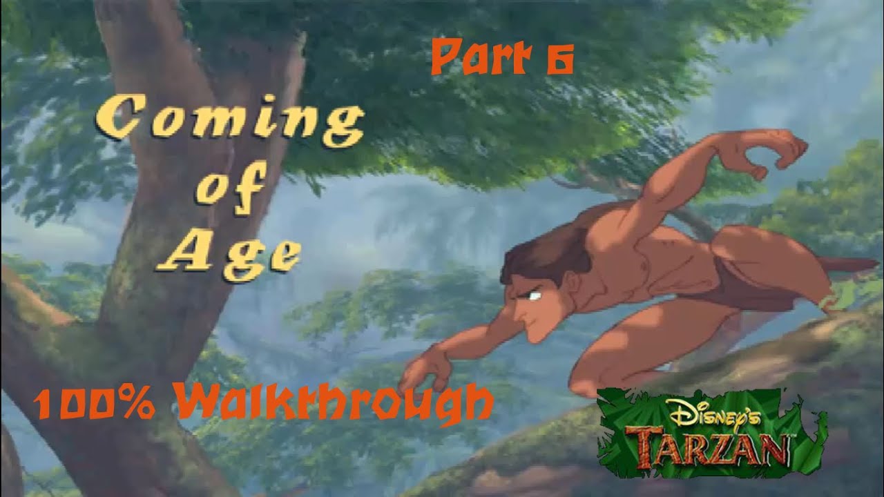 Disney's Tarzan (PS1) 100% Walkthrough - Part 6 - Level 5: Coming of Age (Hard)