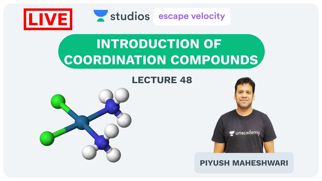 L1: Introduction of Coordination Compounds | Inorganic Chemistry (IIT-JEE) | Piyush Maheshwari