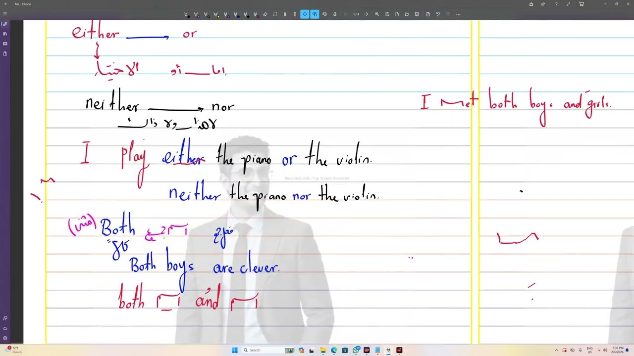 [ Either / Nethier/Both]، [السادس الابتدائي]. الوحده [السابعه-Unit 7]. الدرس [Leson-1/2].