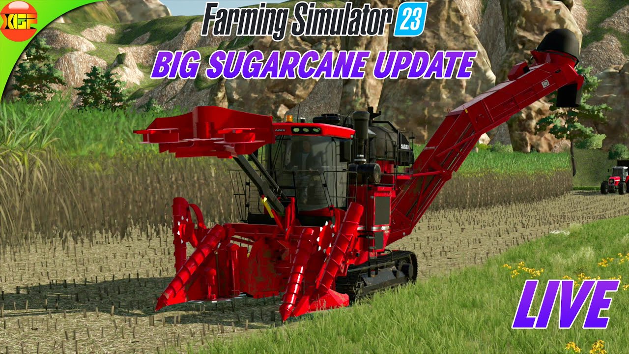New Farming Simulator 23 Big Content Update - Sugarcane Gameplay Live