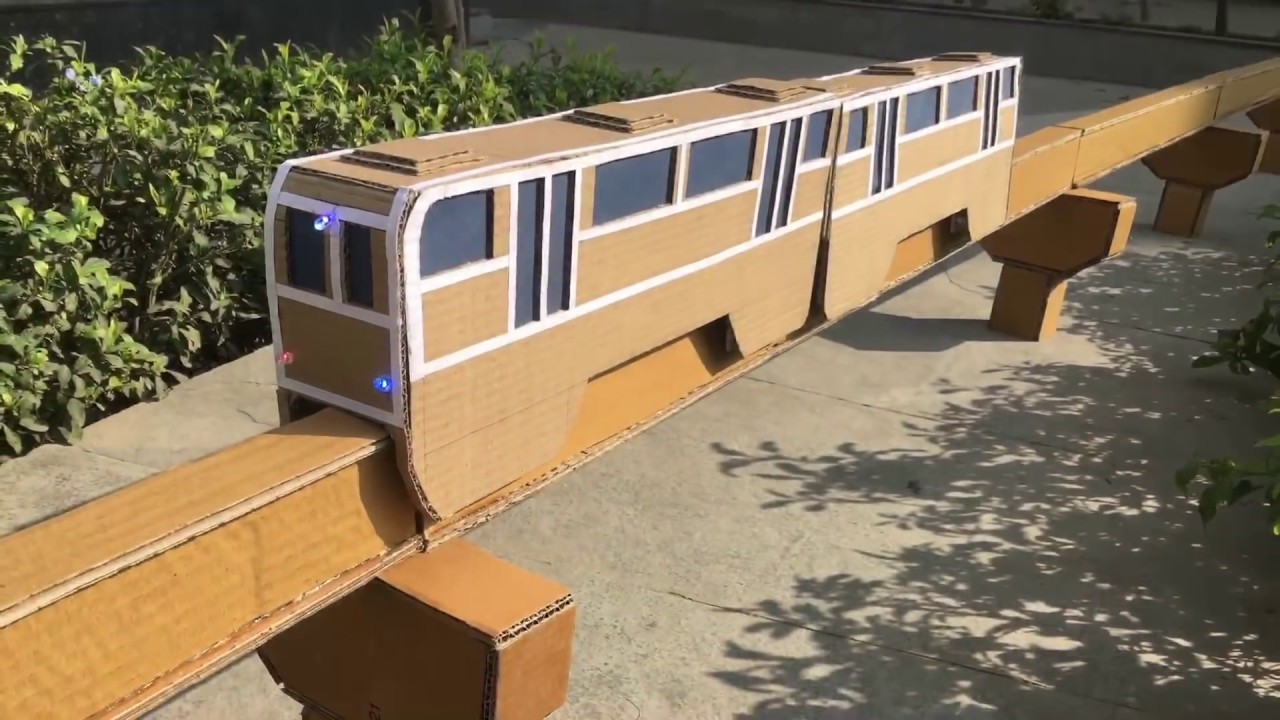 How to make automatic cardboard monorail with track | por favor mantenges alejado de las Puertas