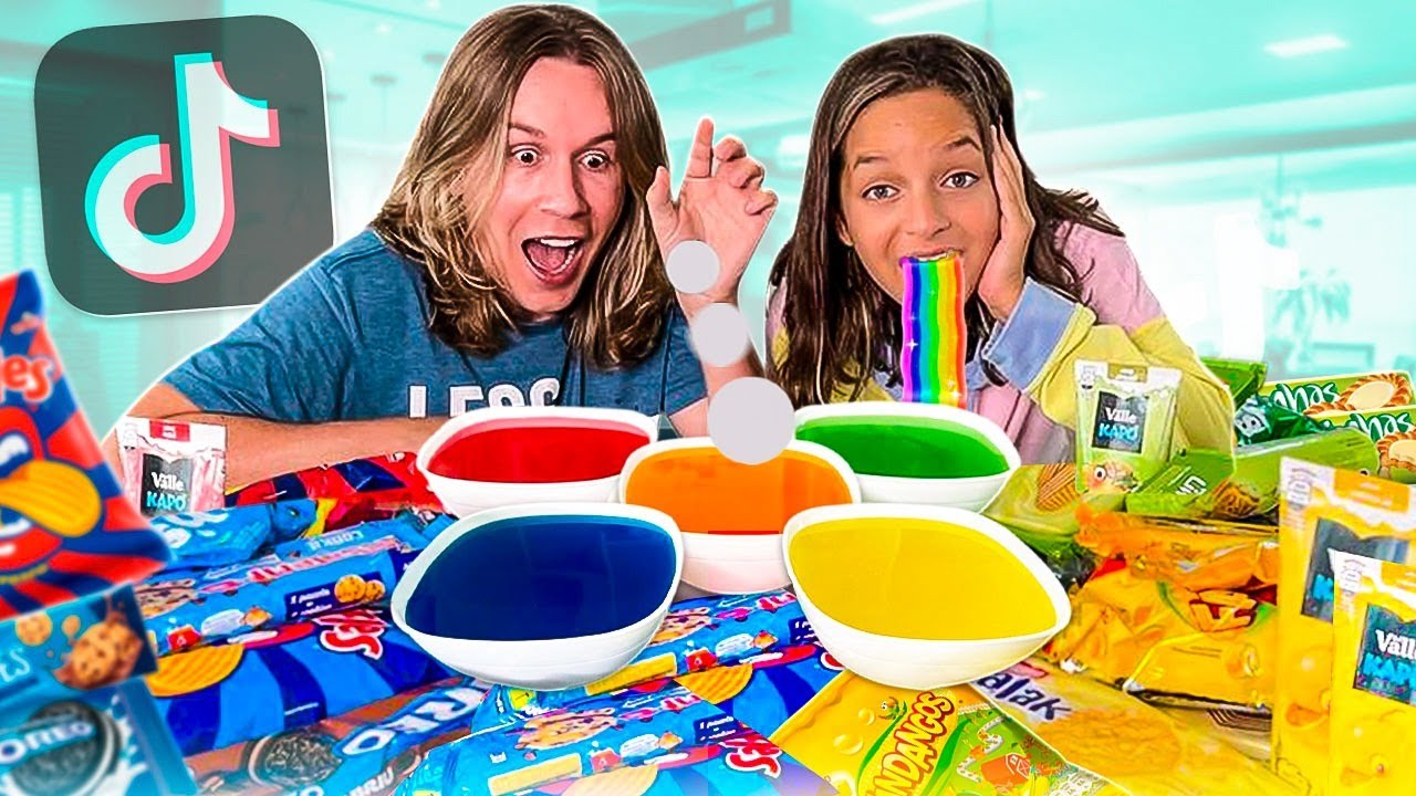 SUPER DESAFIOS DE COMIDA COLORIDA DO TIKTOK