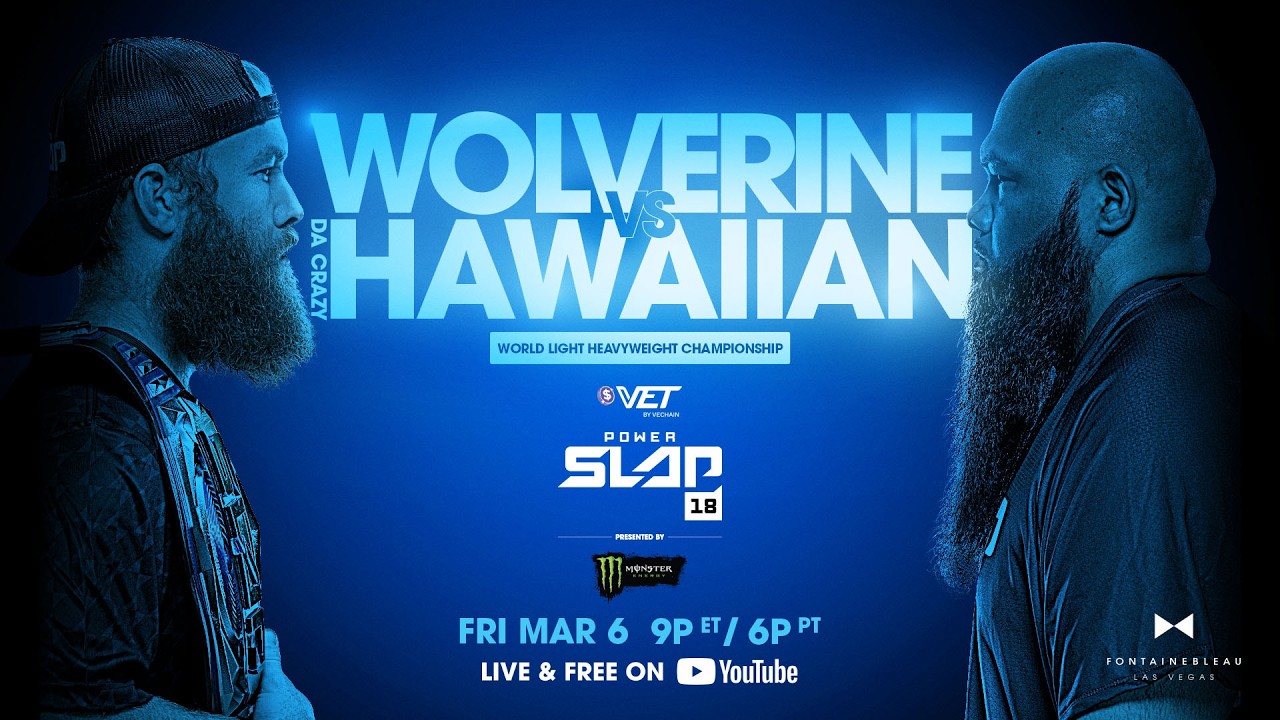 Power Slap 18: WOLVERINE vs DA CRAZY HAWAIIAN | TWO SLAP LEGENDS 🏆