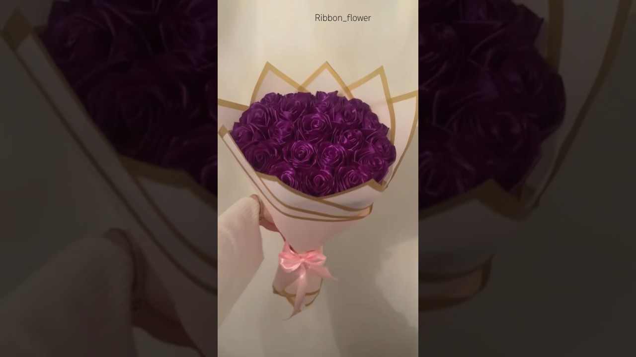 Easy Ribbon Flower 🌸  Handmade with love 