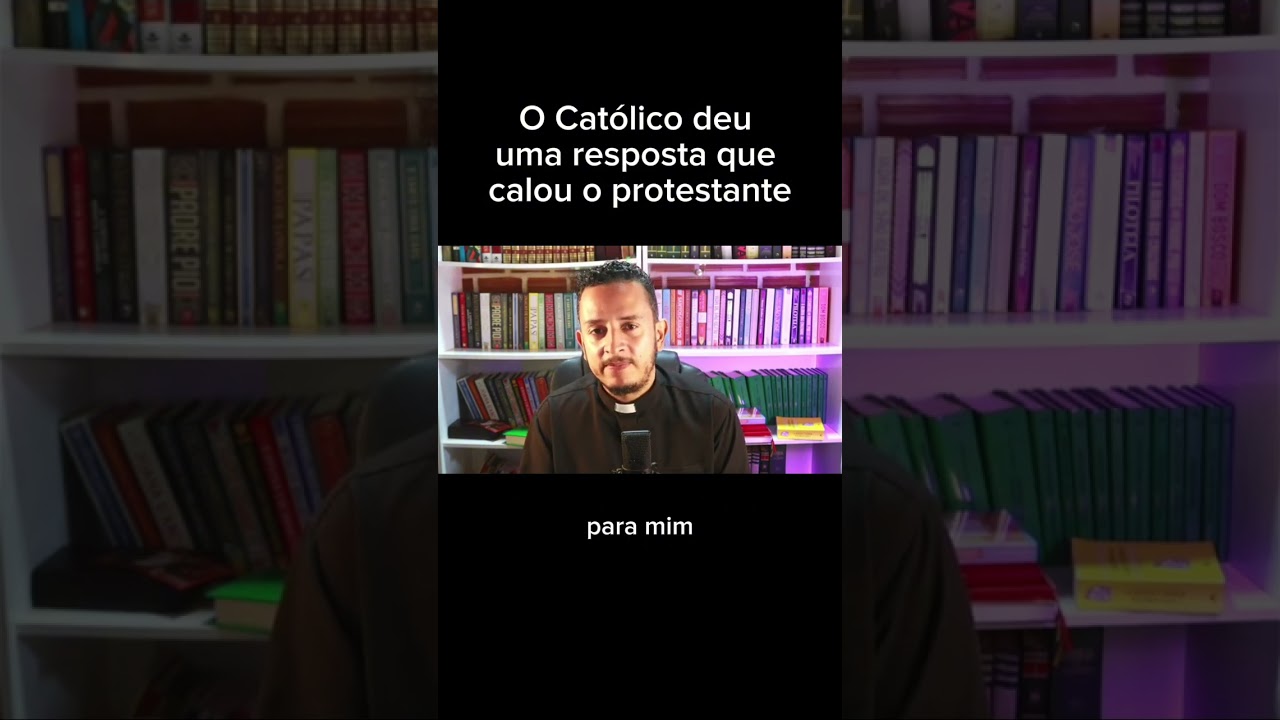 A resposta que calou o protestante #protestantes #catolicos #debates