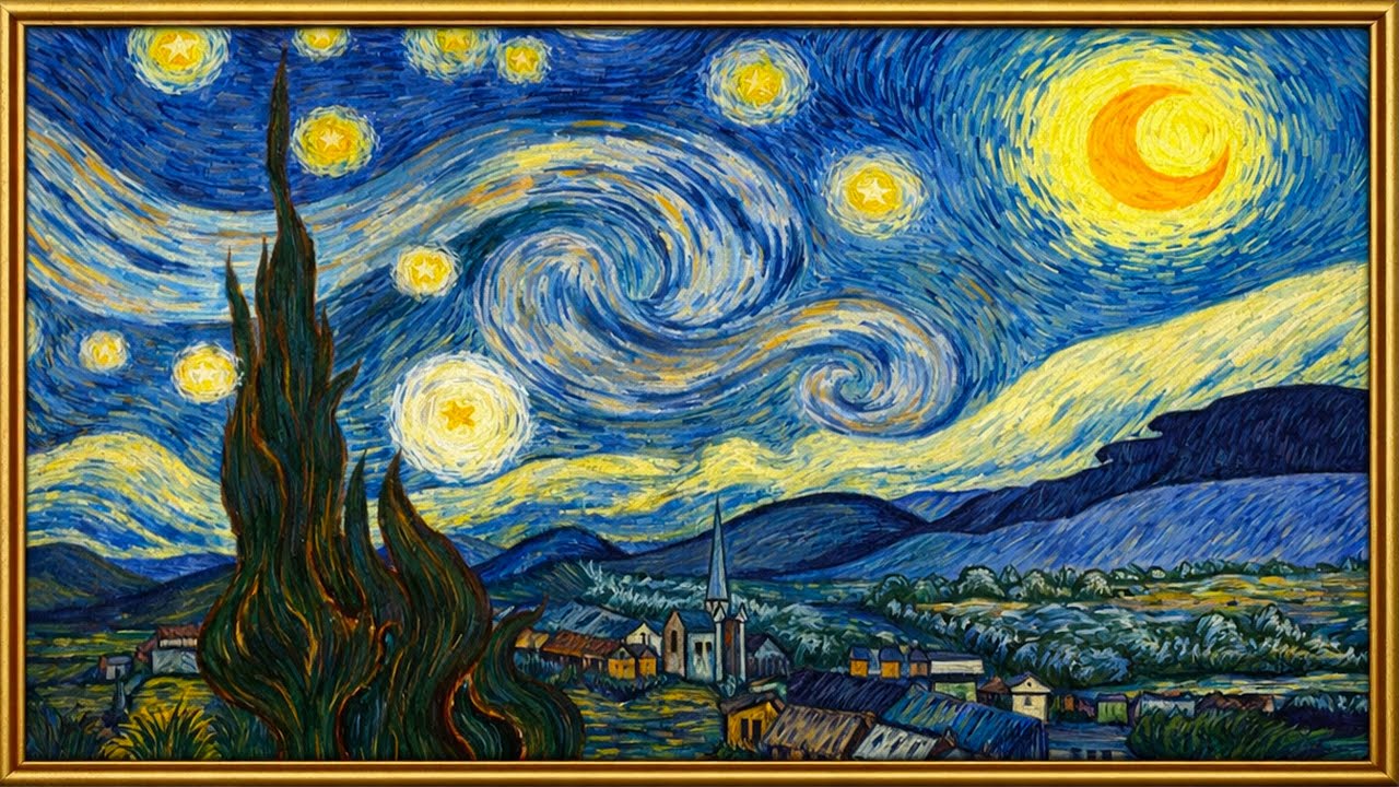 The Starry Night by Van Gogh Screensaver for Smart TV | 4K Wall Art