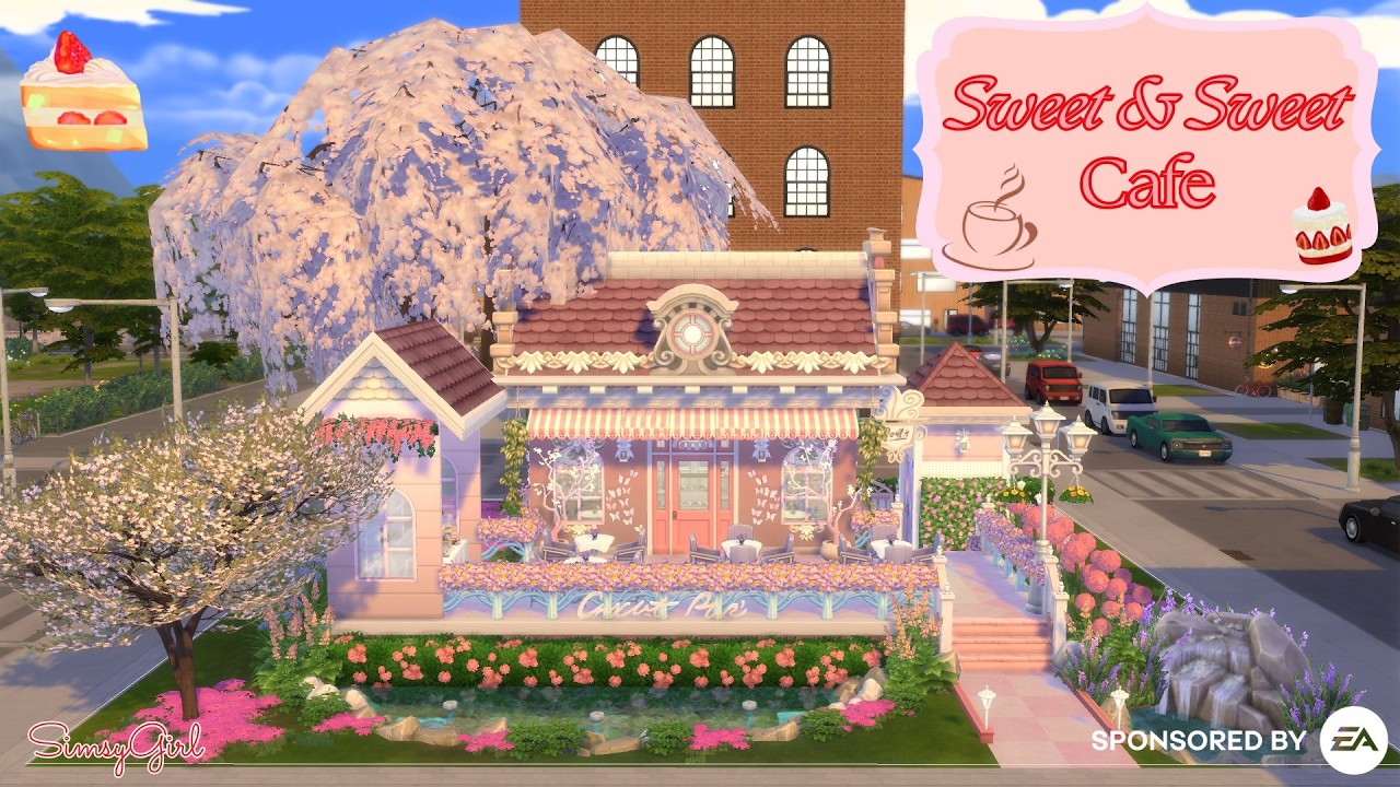 Sweet & Sweet Cafe / The Sims 4 / Speedbuilt No CC
