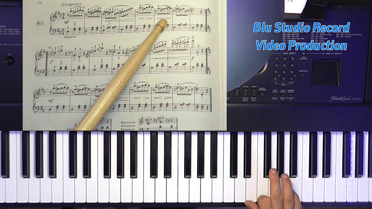 [90] Lezioni di pianoforte - School of piano - Piano lesson - Beyer esercizio 80 Vers. free youtube