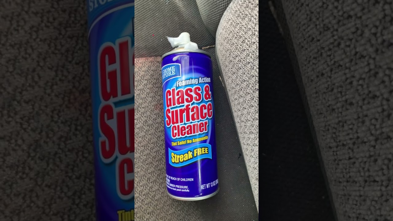 Cleaning nasty headliner with dollar tree glass cleaner