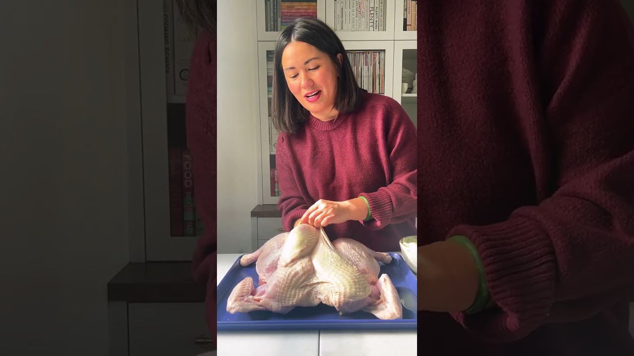 ROAST SPATCHCOCK TURKEY WITH GARLIC HERB BUTTER