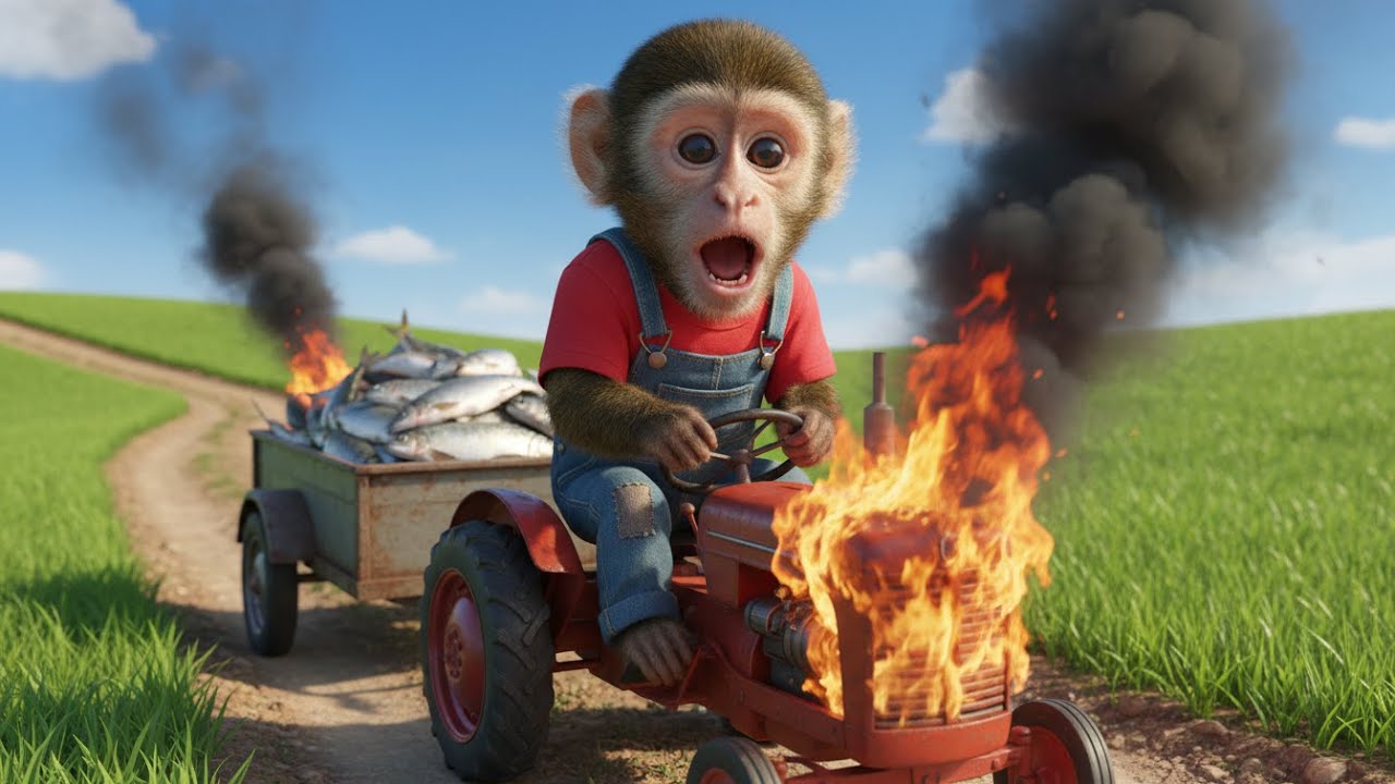 Monkey NaNa’s Beet Harvest Turns Into a Fiery Tractor Disaster — But His Smart Move Saves the Day! 😱
