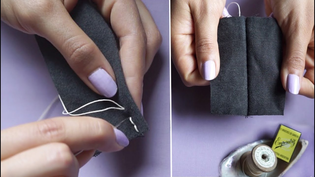 #1 C&oacute;mo coser a MANO puntada de M&aacute;quina de Coser / Punto atr&aacute;s