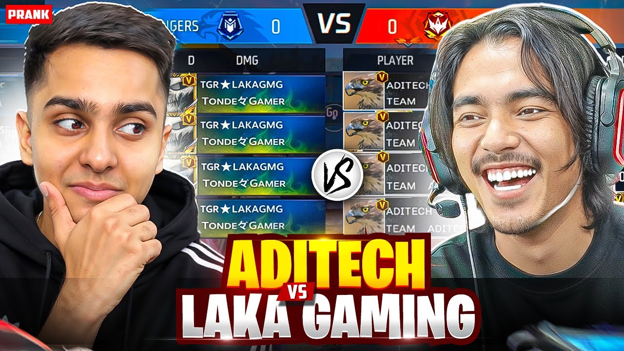 Laka Gamer X Aditech Pranked 6 V Badge Players 😱 आजा Adi & Laka 2v6 में !! 😤