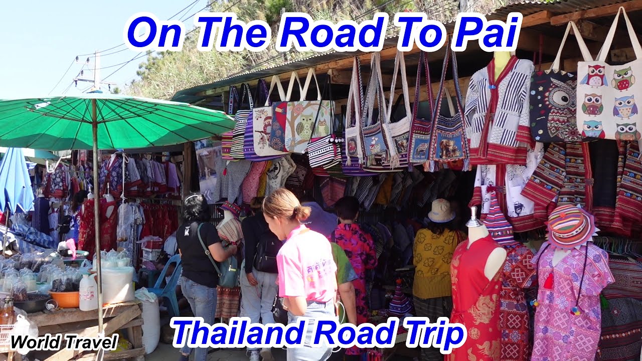 Top of The Mountain View Point/Rest Stop And Traditional Hill Tribe Market, North Thailand.