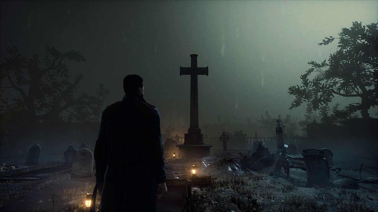 Vampyr - Cemetery Ambiance (dog barks, rain, wind, birds, bugs)
