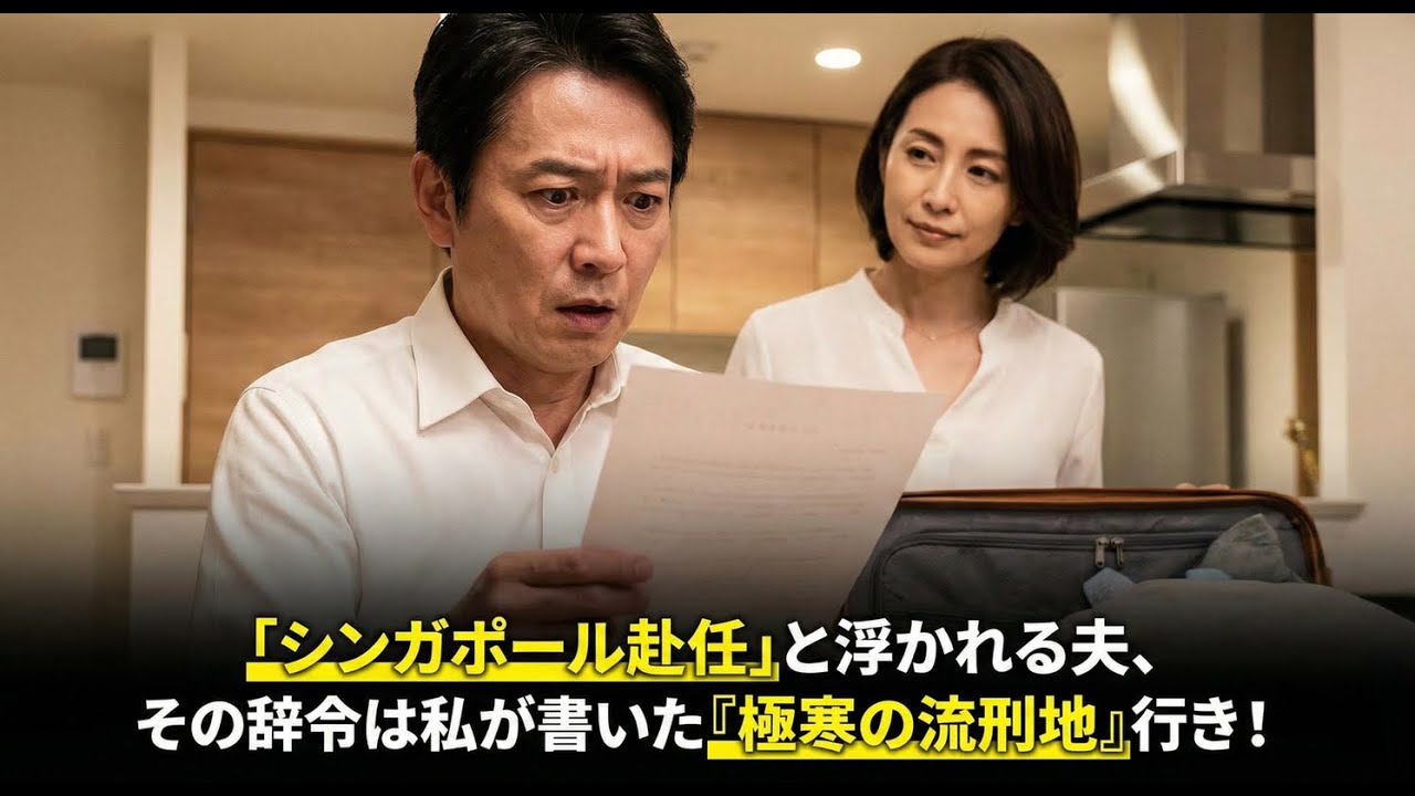 32年連れ添った私を裏切る夫。彼が手にした海外赴任の辞令、実は私が仕組んだ『一生帰れない左遷命令』だった。