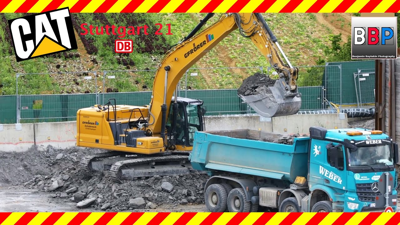 ⚠️ Caterpillar 326 Next Generation ⚠️, Stuttgart 21, Germany, 28.05.2021.