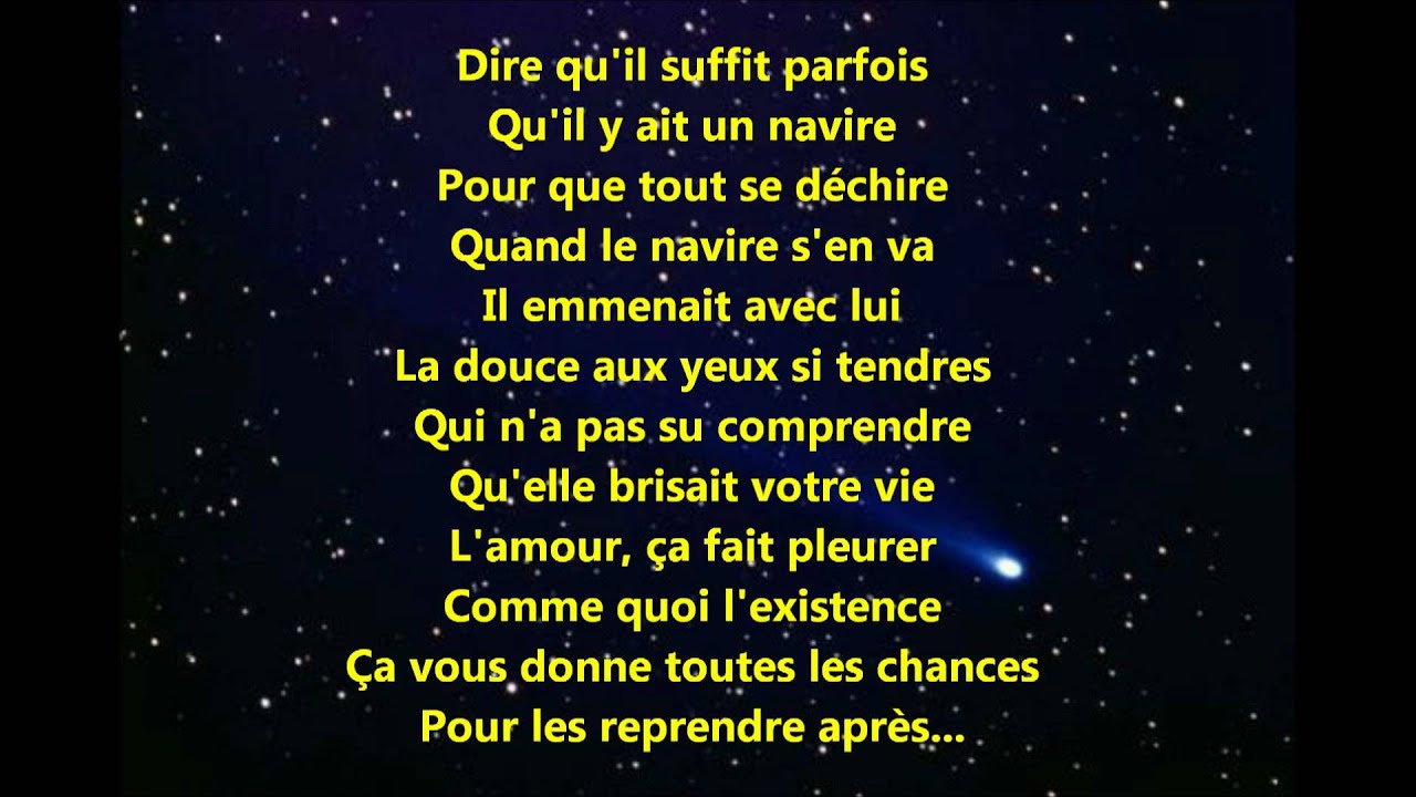 Edith Piaf - Milord paroles (lyrics)