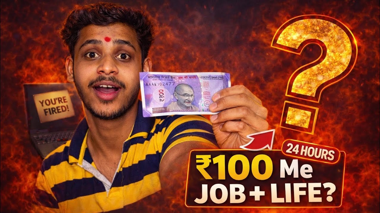 Sirf ₹100 Me 24 Hours Survival 😳 (Job Ke Sath)