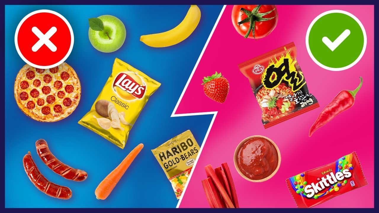 Valgom TIK vienos spalvos maistą | Rainbow food challenge | STIMOMEDIA, Vėjas, Lauritta, Talžūnas