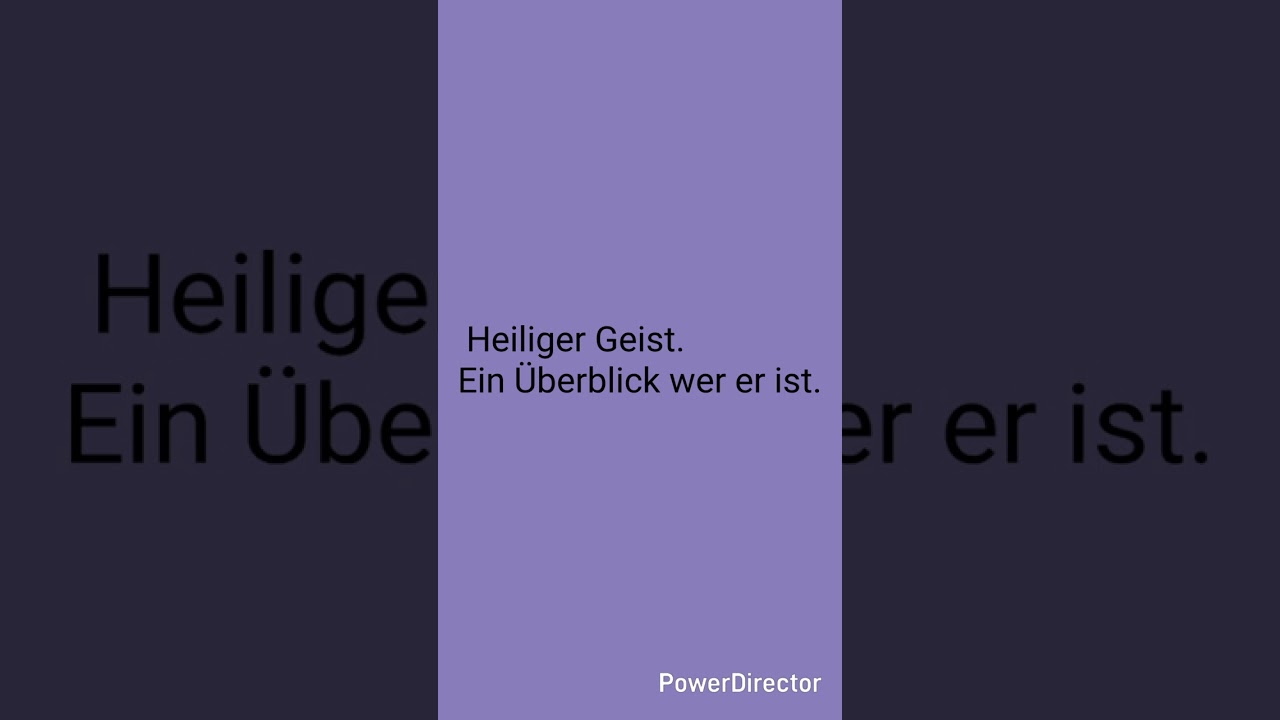Heiliger Geist! EinÜberblick wer er ist.