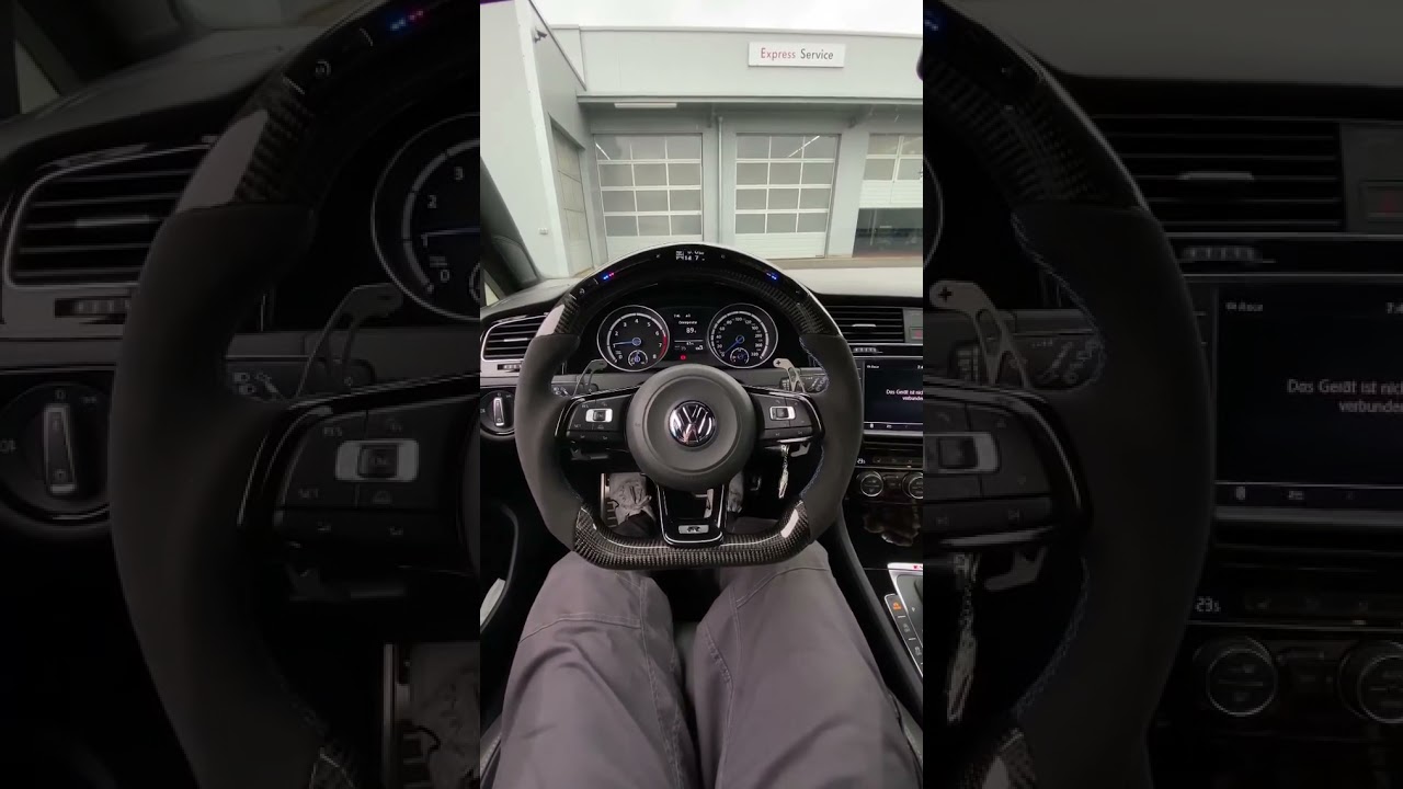 Carbon fiber steering wheel with led display