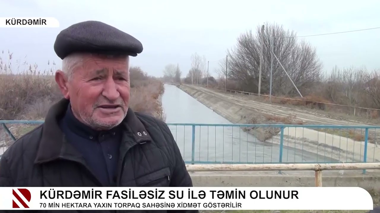 Kürdəmir fasiləsiz su ilə təmin olunur 25 01 2025  Real Tv