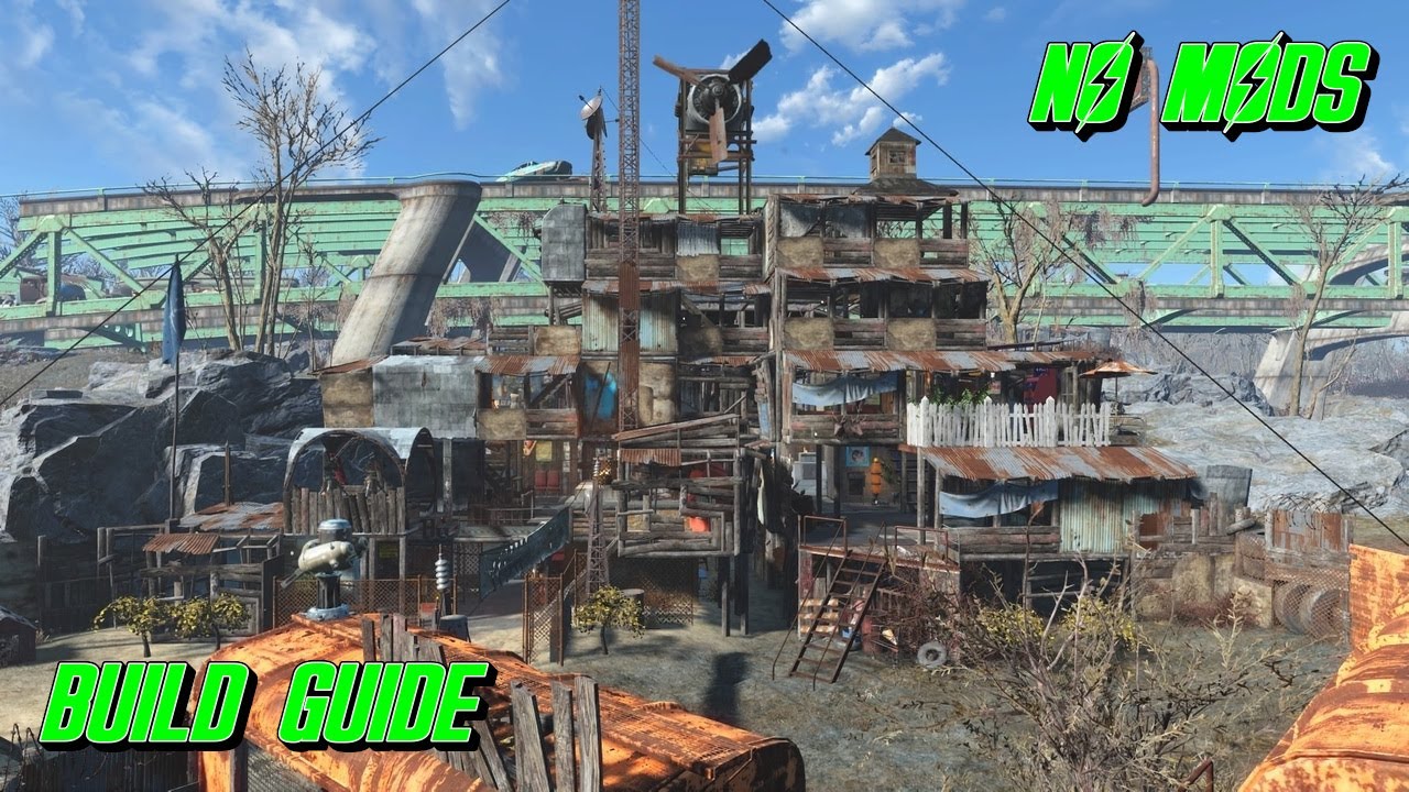 Scrap Tower build video - parts 1 & 2 - (no mods) FALLOUT 4