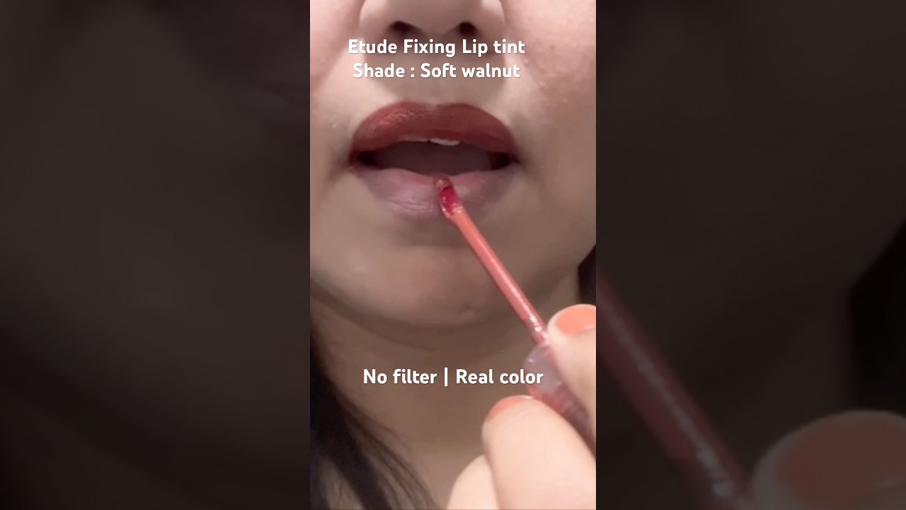 Etude Fixing Lip tint | Shade : Soft walnut | No filter | Real color #shorts