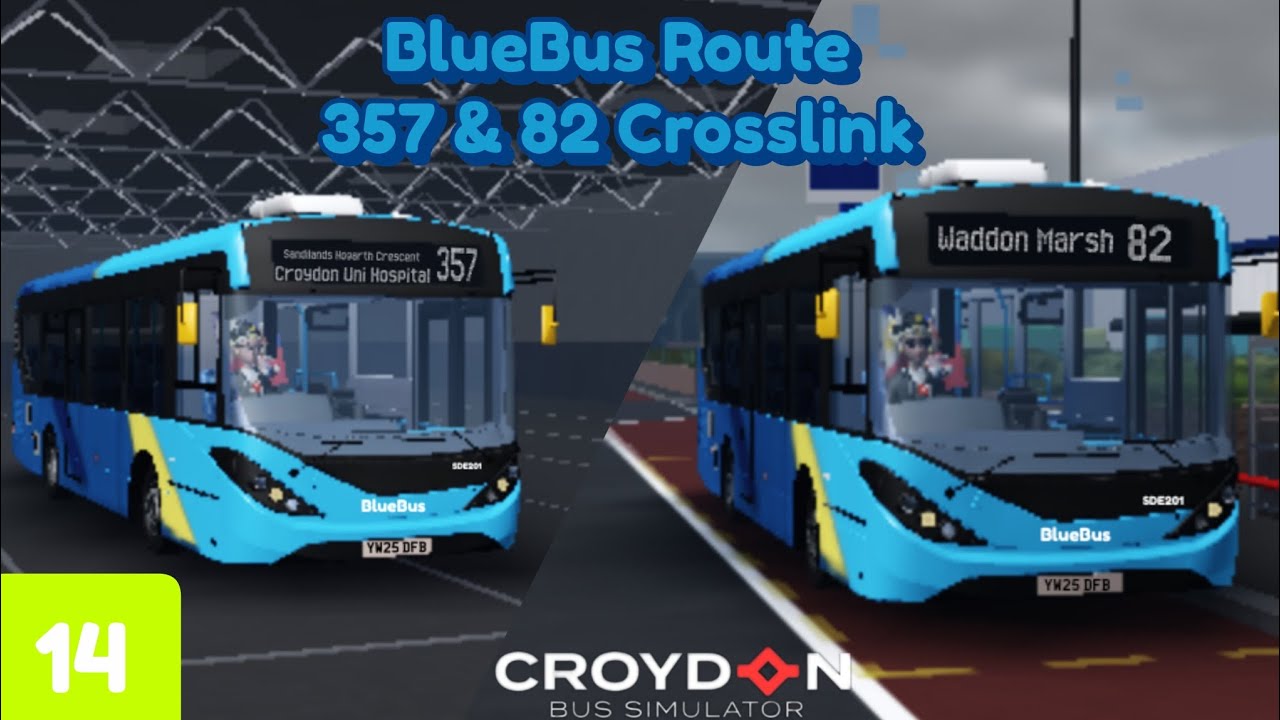 IIABLandUK's Christmas Countdown 2025 Day 14 - BlueBus Route 357 & 82 Crosslink | Croydon Roblox 