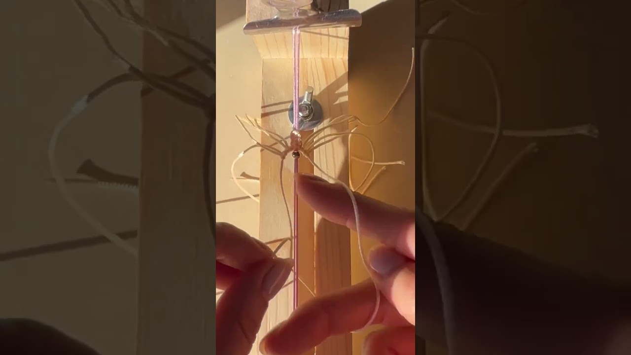 Como hacer una cruz con macrame 