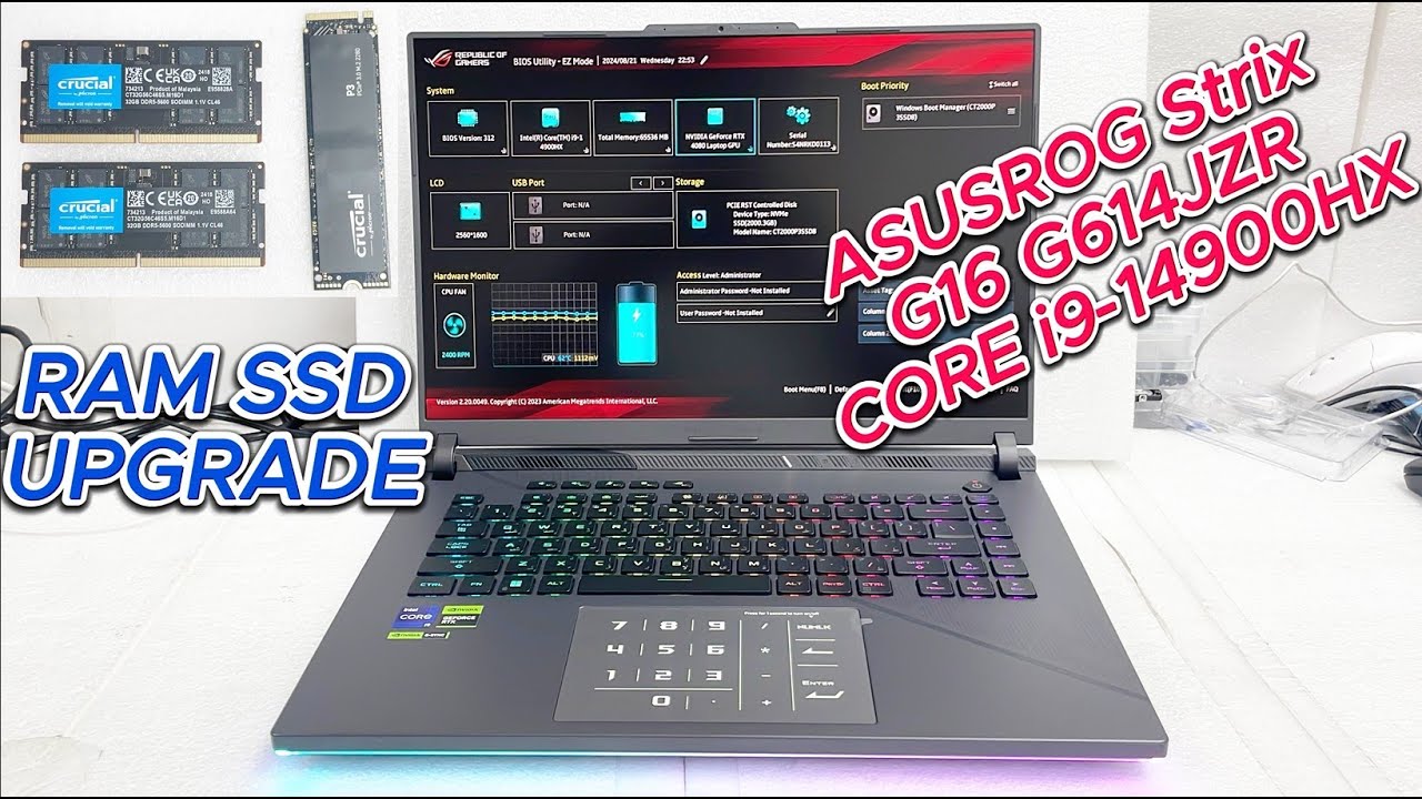 ASUS ROG Strix G16 G614JZR i9-14900HX RAM SSD Upgrade | 614JZR-I9321G | ASUS ROG Strix G16 G614JZR
