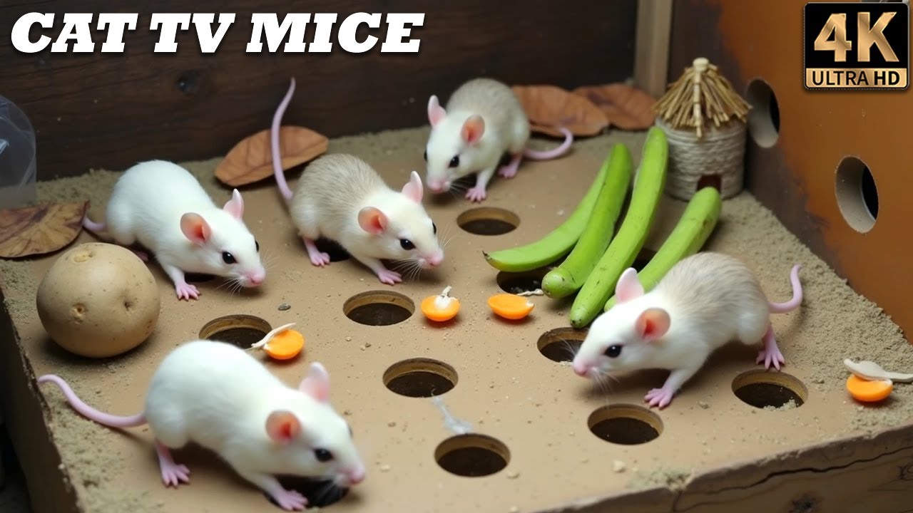 CAT TV 🐭 Epic Hide & Seek Mouse Chase! Perfect for Playful Cats 4K HDR! 😻