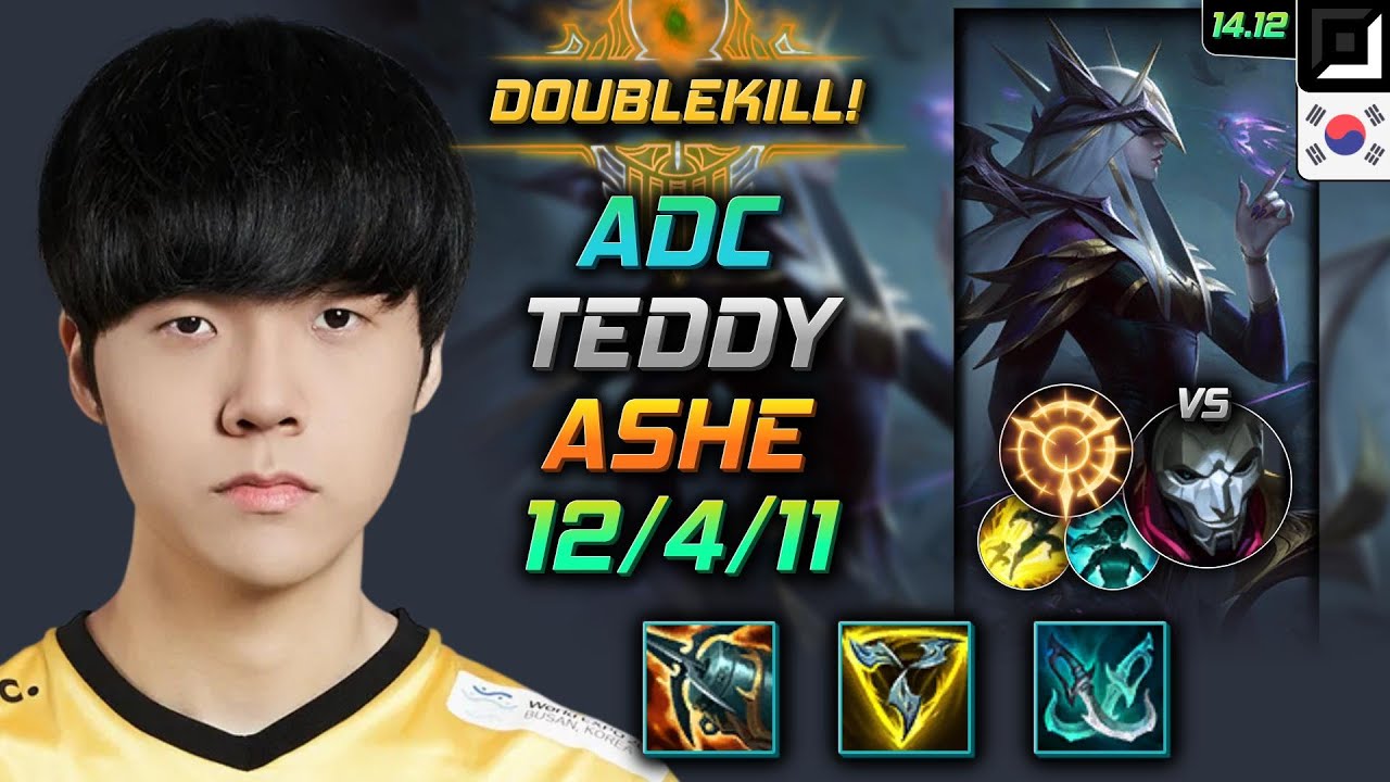 Ashe Adc Build Teddy Kraken Slayer Press the Attack - LOL KR Challenger Patch 14.12
