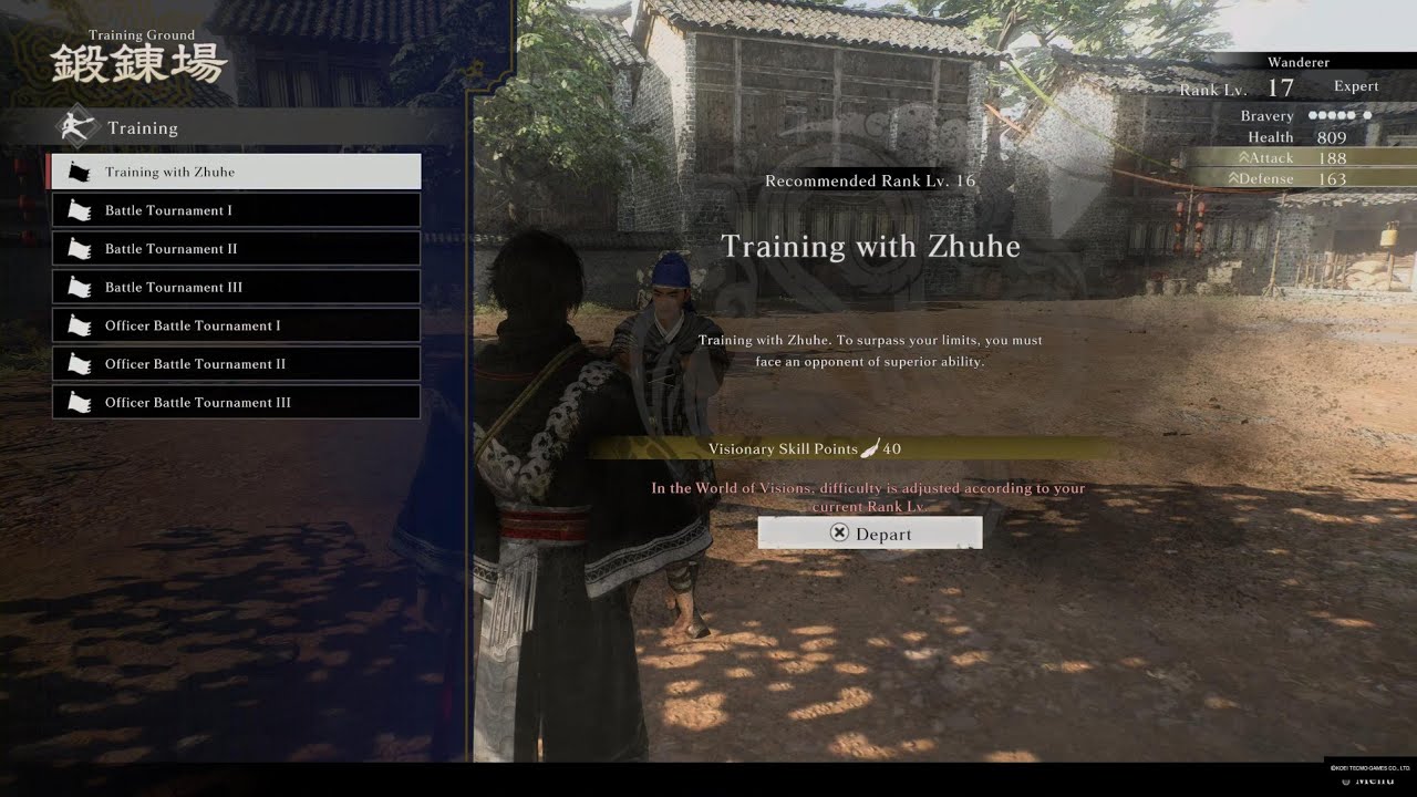DYNASTY WARRIORS: ORIGINS Visions of Four Heroes - Training with Zhuhe (DLC) Training Ground