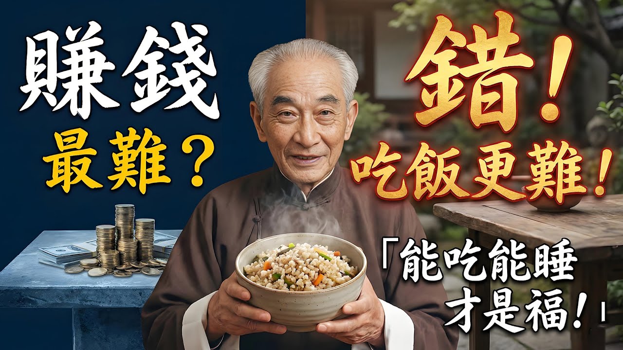 天下第一難事竟然不是賺錢？南懷瑾：這件事如果你做不好，賺再多錢也是白搭！#南懷瑾 #南懷瑾智慧 #南师 #佛學 #國學 #人生智慧 #賺錢 #吃飯 #養生 #修心 #福報 #健康